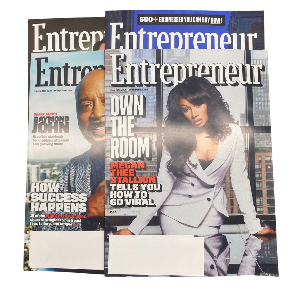 Lot of 4 Entrepreneur Magazine March - May 2026 Franchise 500 Daymond John AI